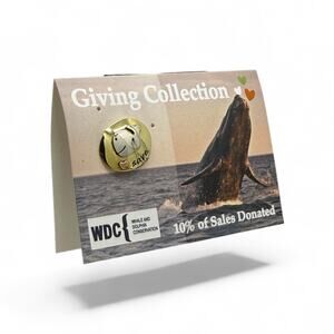 Far Fetched Save the Whales Tie Tack Lapel Pin Artisan Fair Trade Sea Life